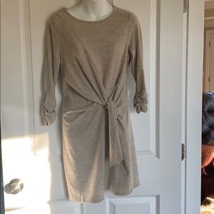 Cute light weight winter dress with winch at waist